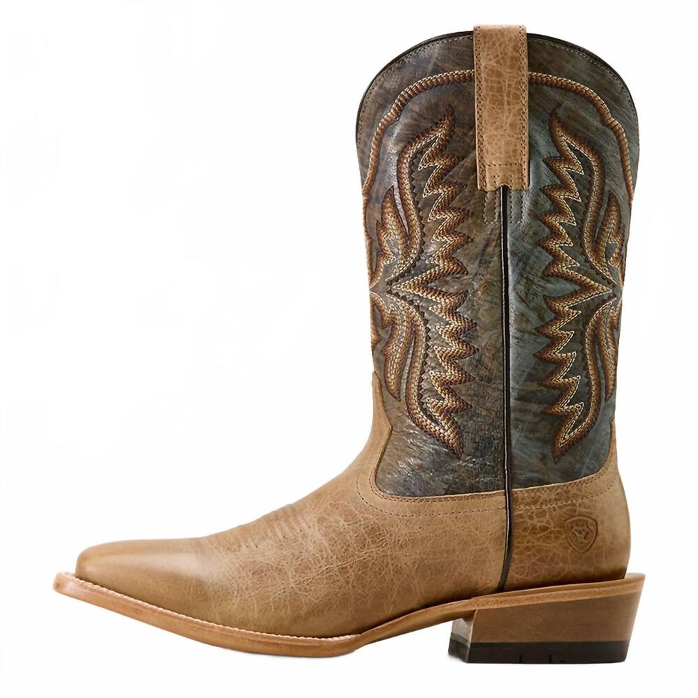 NEW ARIAT men's preston wide square toe boot in brown